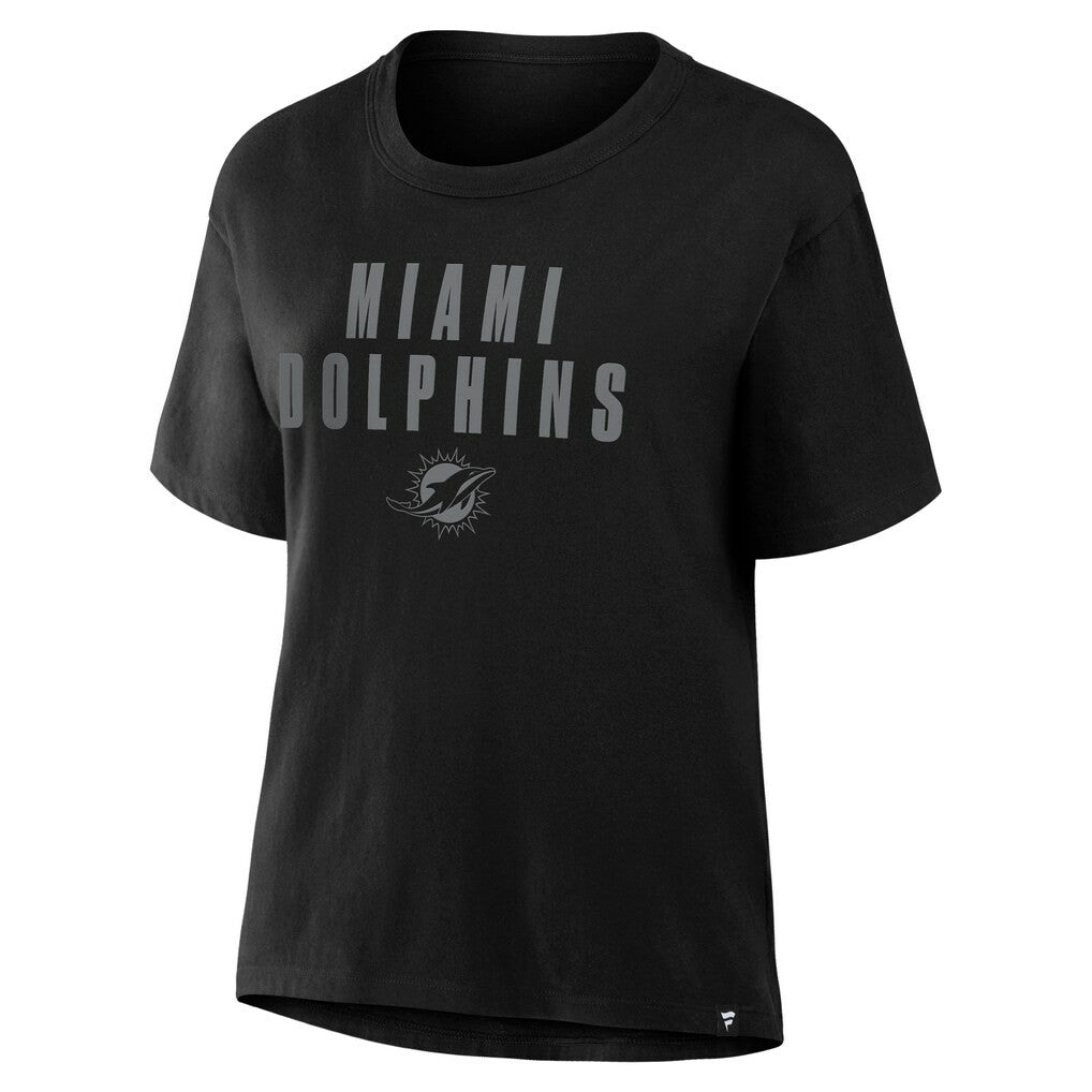 Miami Dolphins Women's Blackout Kneel Down Legacy T-Shirt | NFL On sale