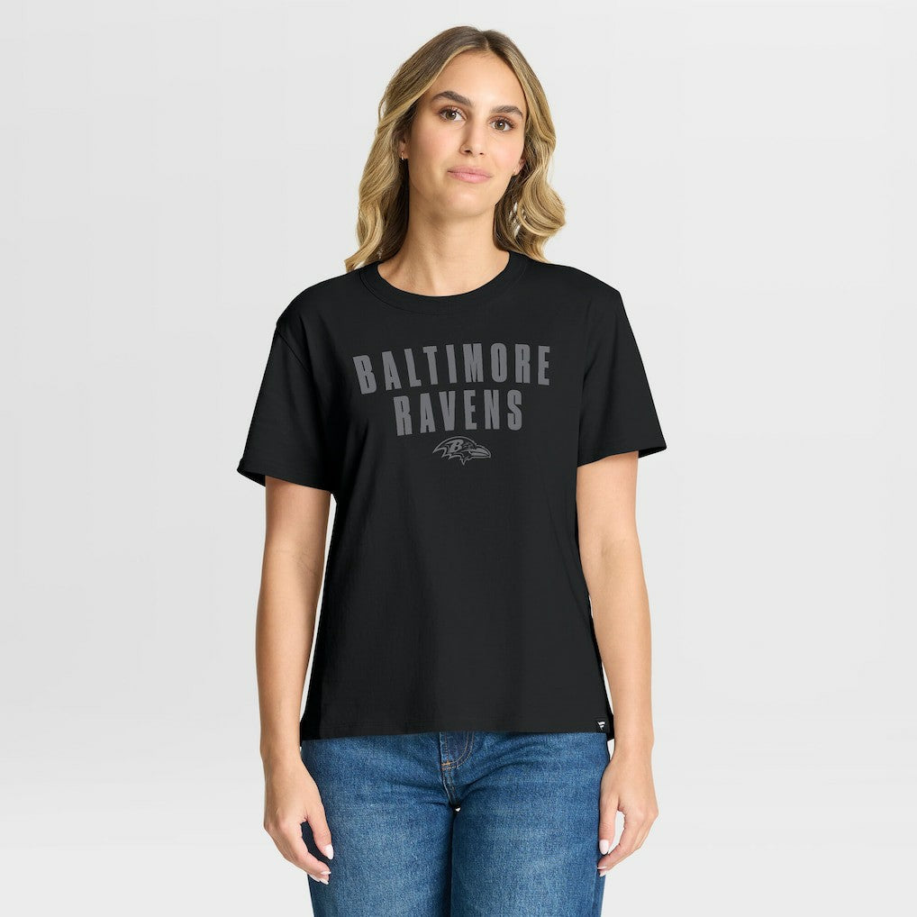 Baltimore Ravens Women's Blackout Kneel Down Legacy T-Shirt | NFL On sale