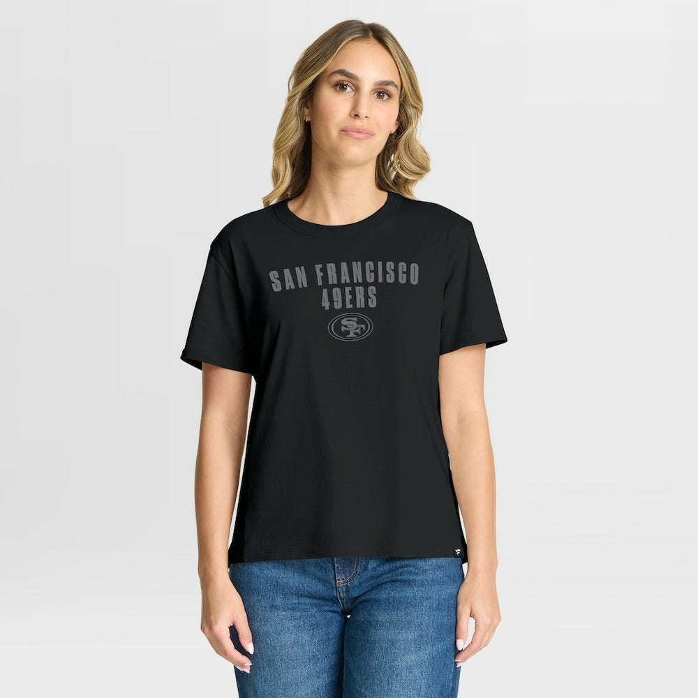 San Francisco 49ers Women's Blackout Kneel Down Legacy T-Shirt | NFL Online