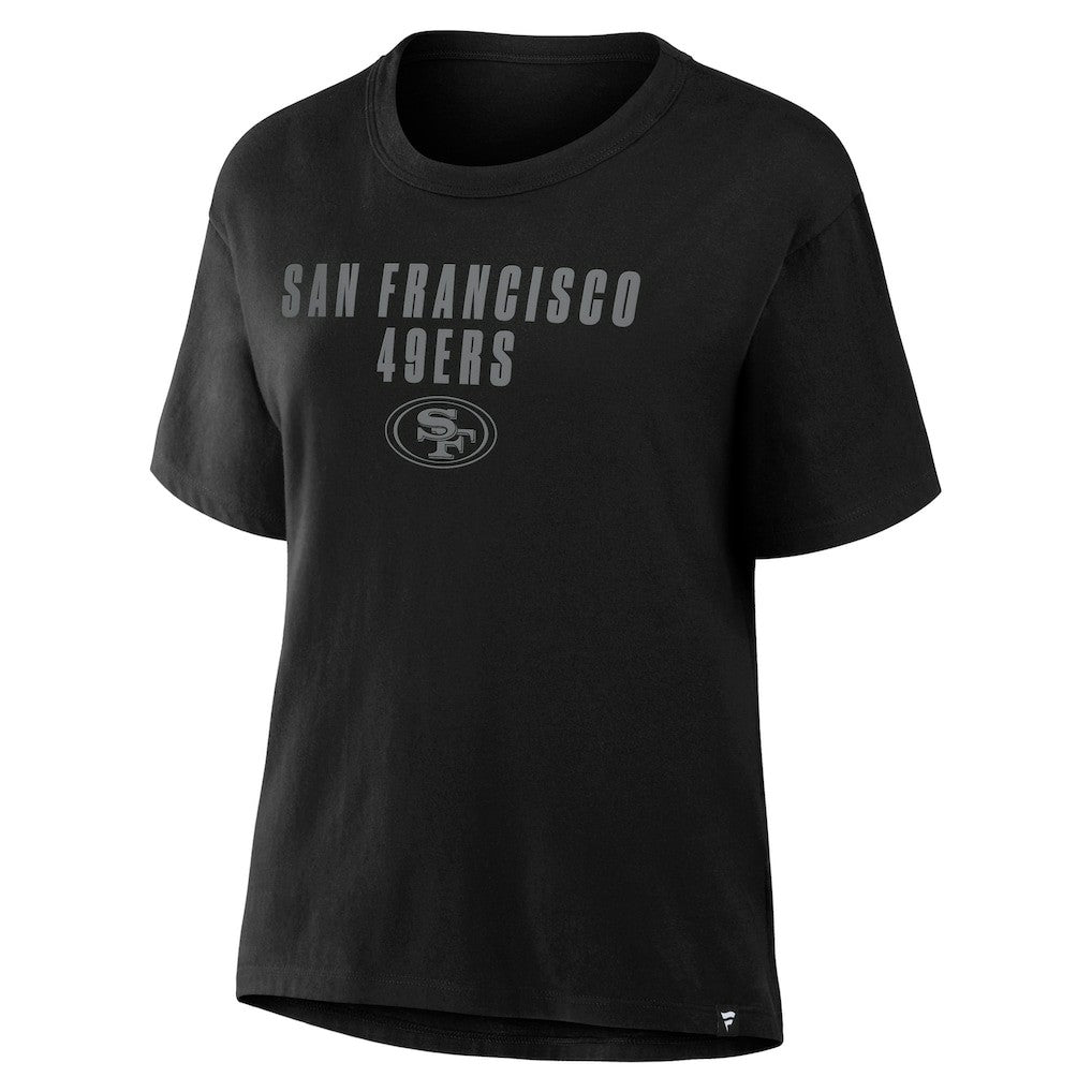 San Francisco 49ers Women's Blackout Kneel Down Legacy T-Shirt | NFL Online