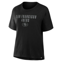 San Francisco 49ers Women's Blackout Kneel Down Legacy T-Shirt | NFL Online