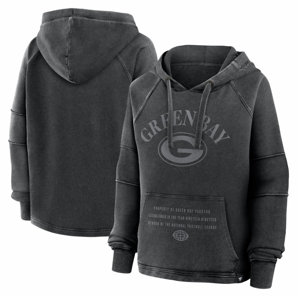 Green Bay Packers Women's Oversized Raglan Gridiron Hoodie | NFL Outlet