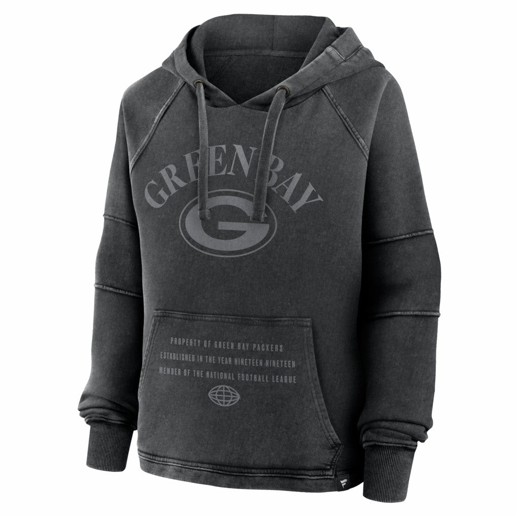 Green Bay Packers Women's Oversized Raglan Gridiron Hoodie | NFL Outlet