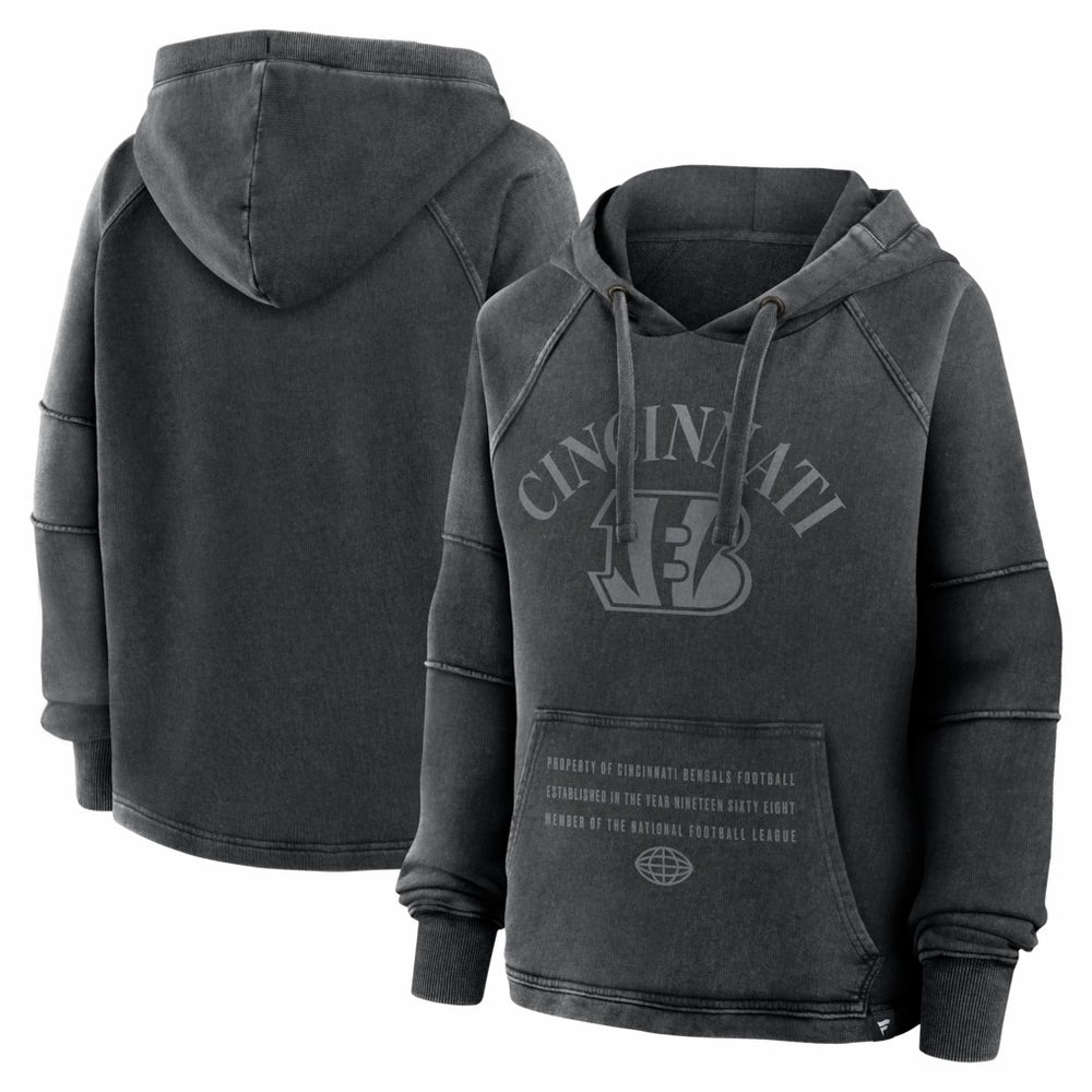 Cincinnati Bengals Women's Oversized Raglan Gridiron Hoodie | NFL Discount
