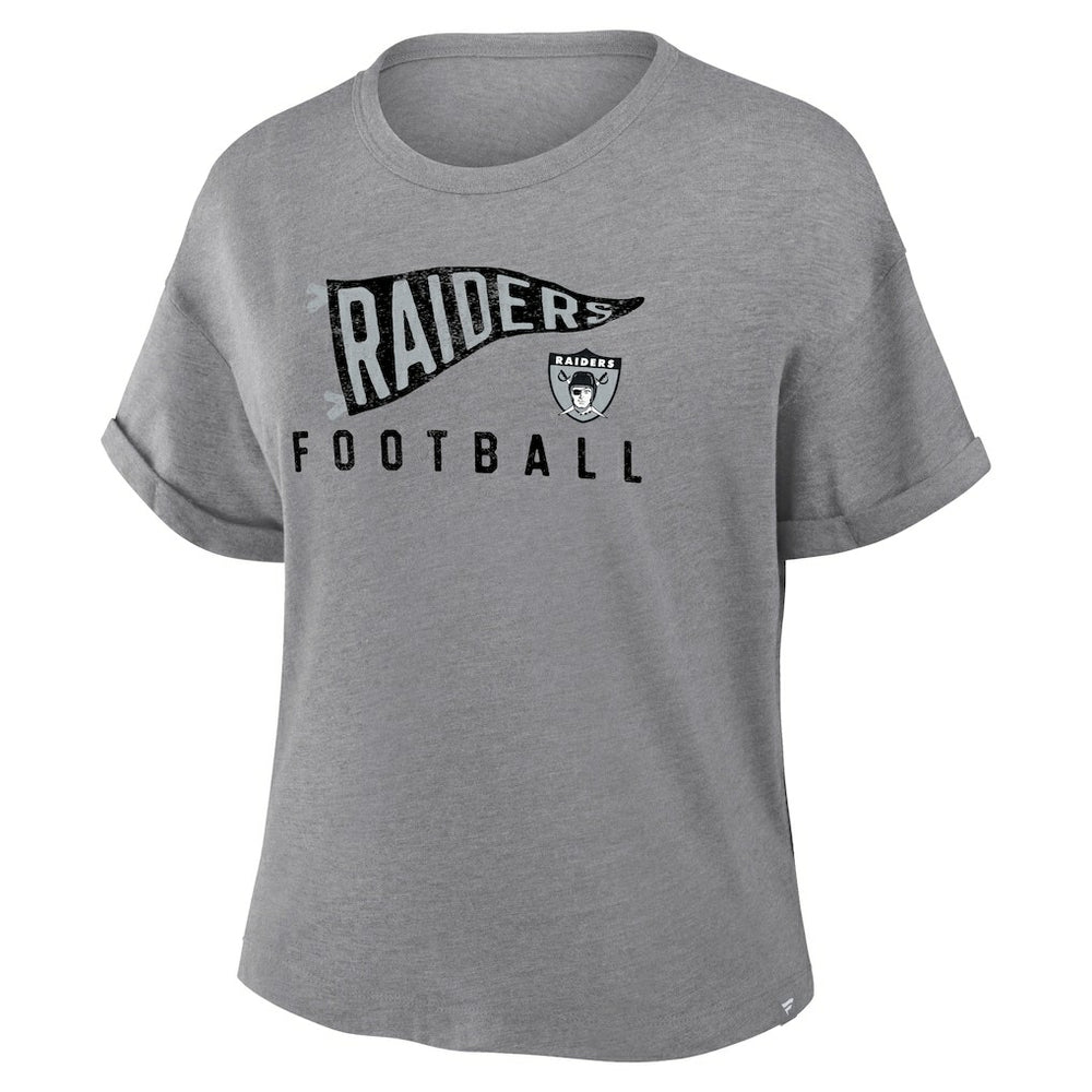 Las Vegas Raiders Women's Pennant Wave Tribute Tri-Blend Boxy T-Shirt | NFL Online