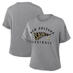 New Orleans Saints Women's Pennant Wave Tribute Tri-Blend Boxy T-Shirt | NFL Online
