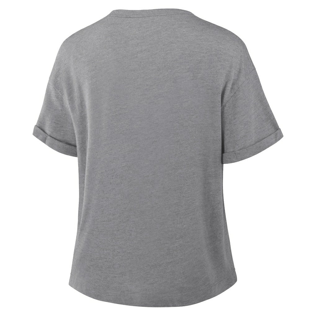 Baltimore Ravens Women's Pennant Wave Tribute Tri-Blend Boxy T-Shirt | NFL On sale