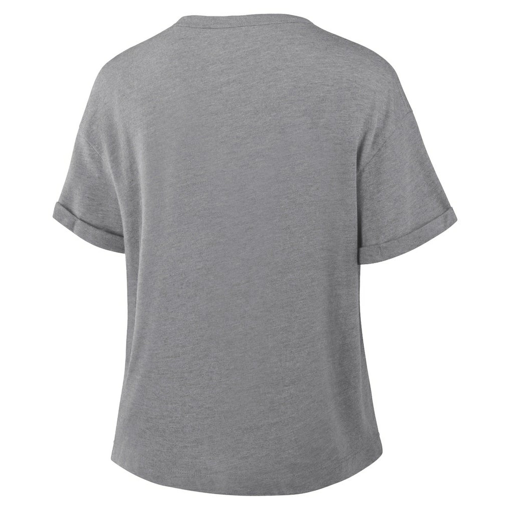 Baltimore Ravens Women's Pennant Wave Tribute Tri-Blend Boxy T-Shirt | NFL On sale