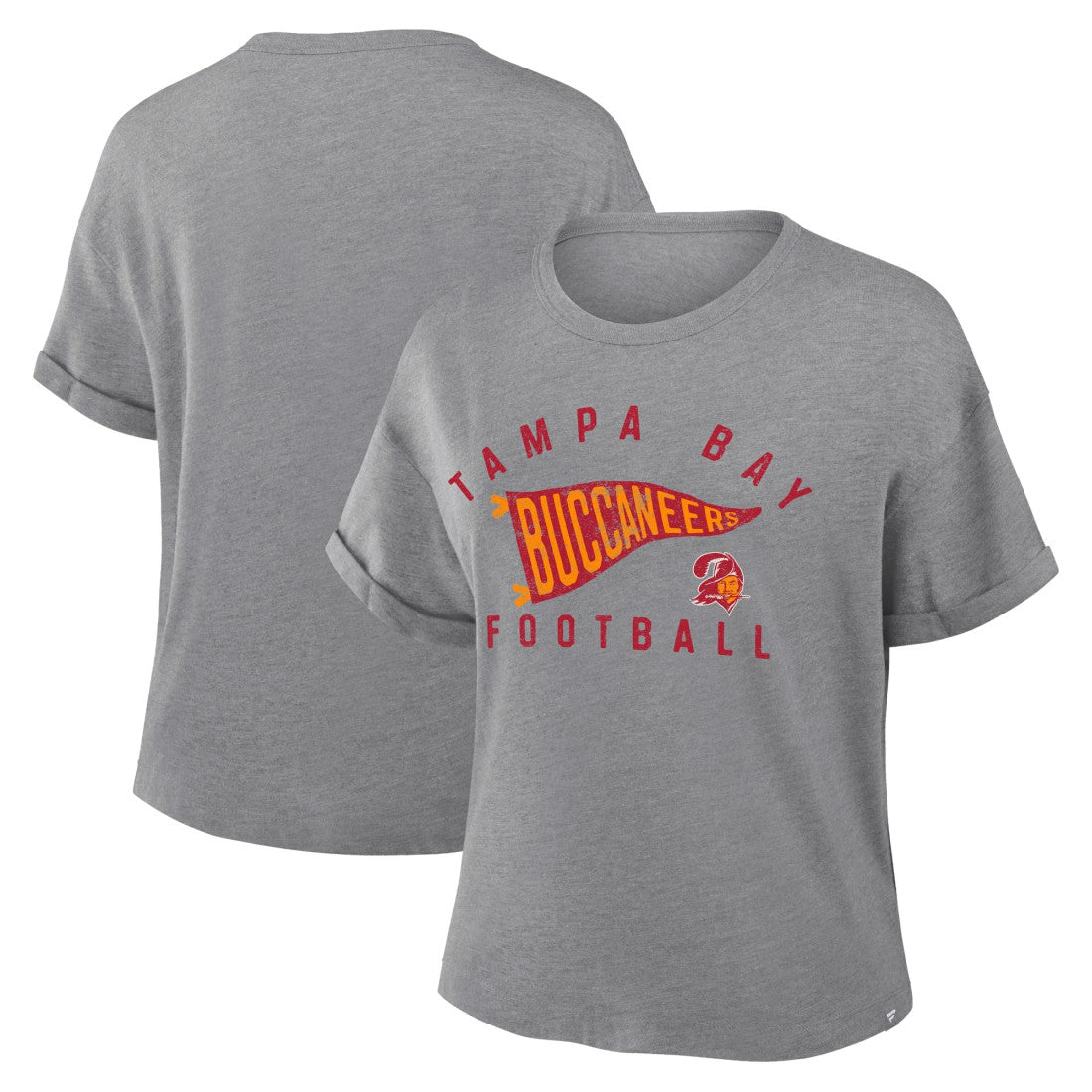 Tampa Bay Buccaneers Women's Pennant Wave Tribute Tri-Blend Boxy T-Shirt | NFL Online