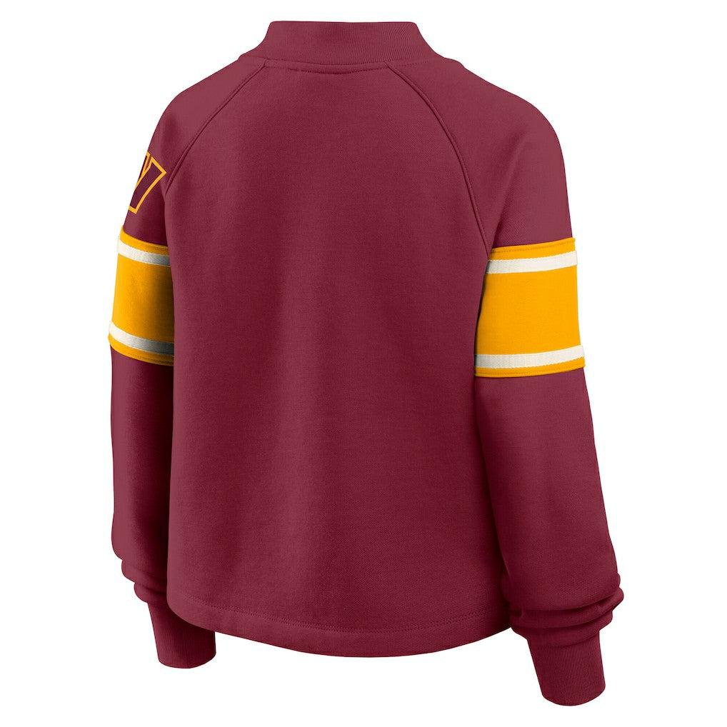 Washington Commanders Oversized Hometown Toss Sweep Mock Neck Pullover | NFL Sale
