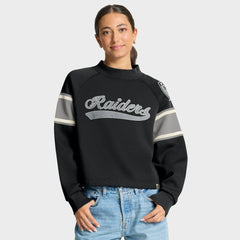 Las Vegas Raiders Oversized Hometown Toss Sweep Mock Neck Pullover | NFL Hot
