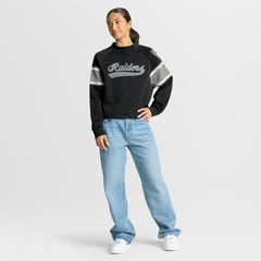 Las Vegas Raiders Oversized Hometown Toss Sweep Mock Neck Pullover | NFL Hot