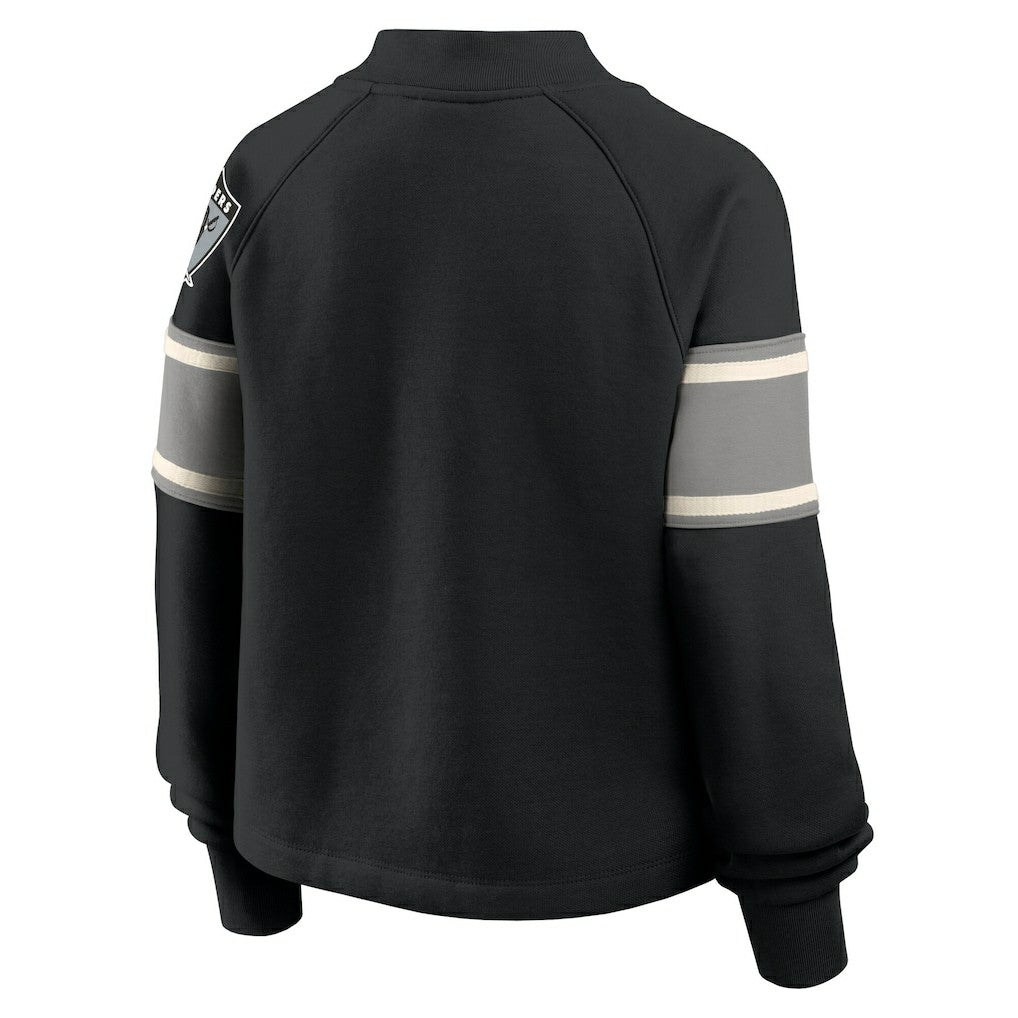 Las Vegas Raiders Oversized Hometown Toss Sweep Mock Neck Pullover | NFL Hot