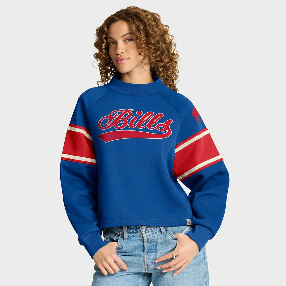 Buffalo Bills Oversized Hometown Toss Sweep Mock Neck Pullover | NFL On sale
