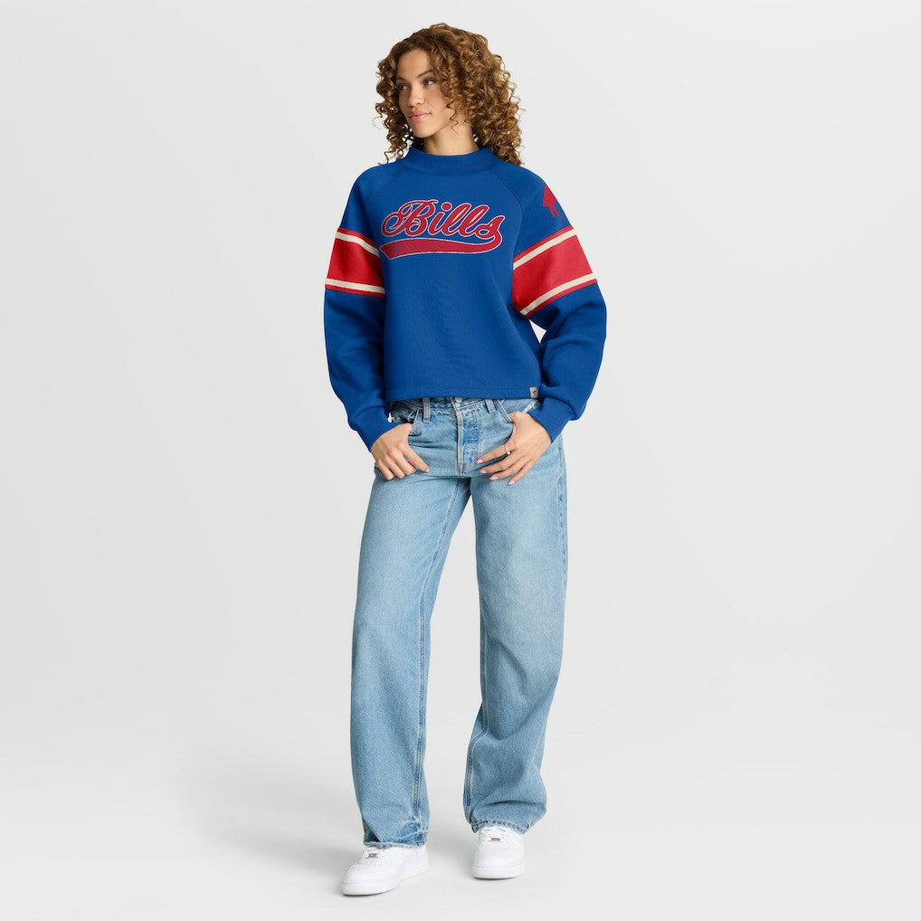 Buffalo Bills Oversized Hometown Toss Sweep Mock Neck Pullover | NFL On sale