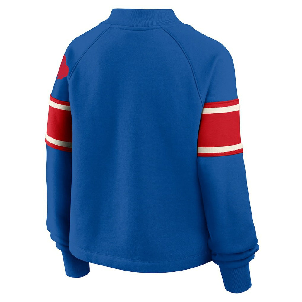 Buffalo Bills Oversized Hometown Toss Sweep Mock Neck Pullover | NFL On sale