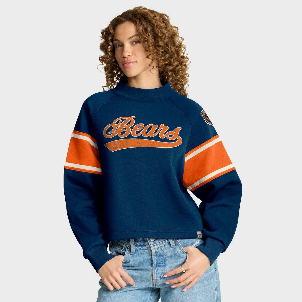Chicago Bears Oversized Hometown Toss Sweep Mock Neck Pullover | NFL On sale