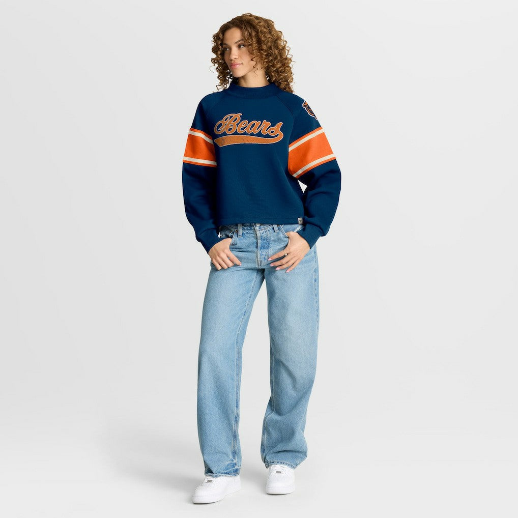Chicago Bears Oversized Hometown Toss Sweep Mock Neck Pullover | NFL On sale