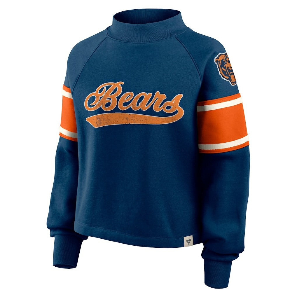 Chicago Bears Oversized Hometown Toss Sweep Mock Neck Pullover | NFL On sale