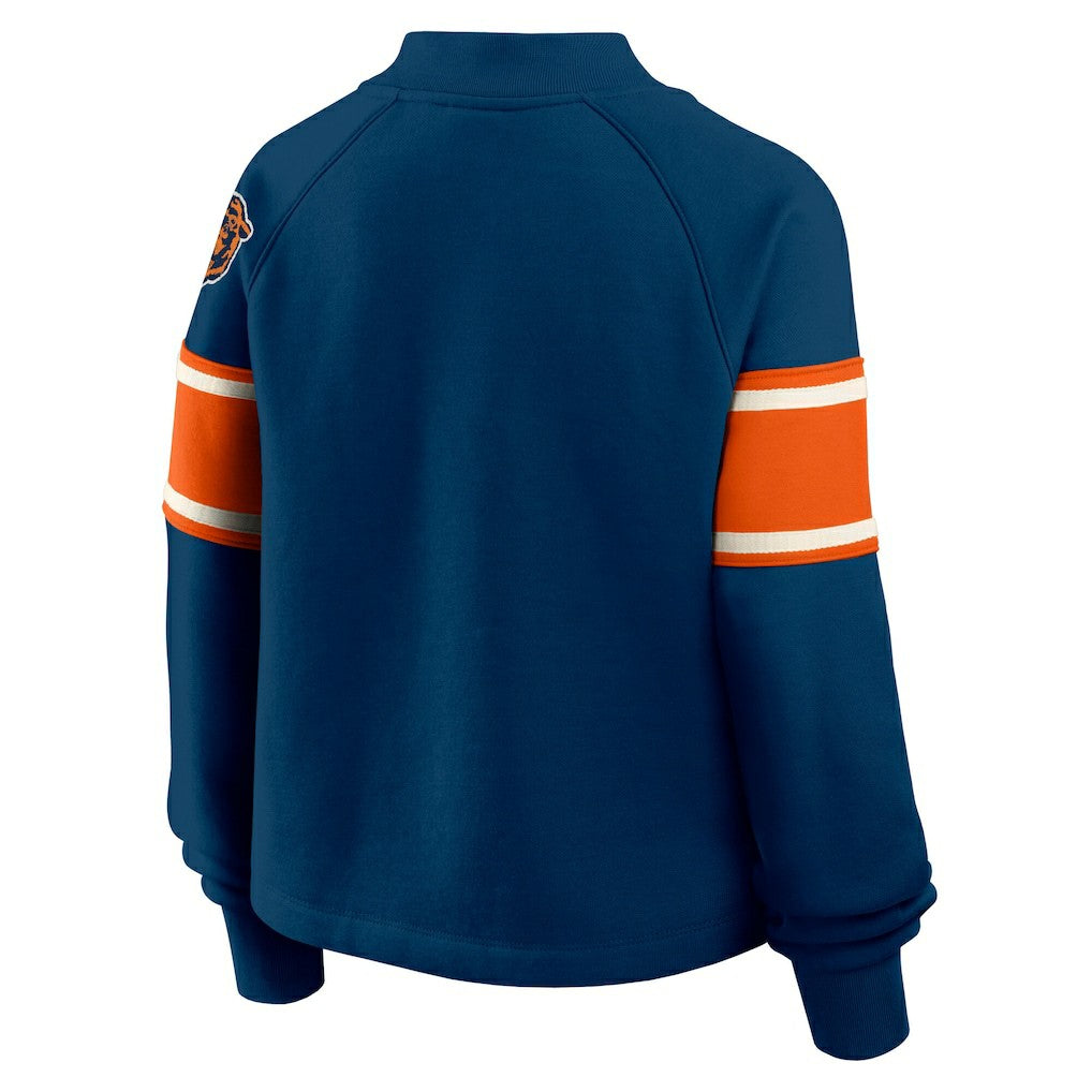 Chicago Bears Oversized Hometown Toss Sweep Mock Neck Pullover | NFL On sale