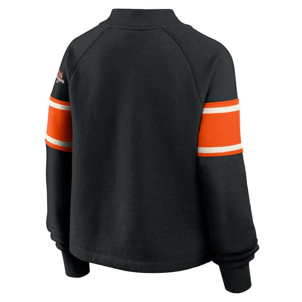 Cincinnati Bengals Oversized Hometown Toss Sweep Mock Neck Pullover | NFL Hot