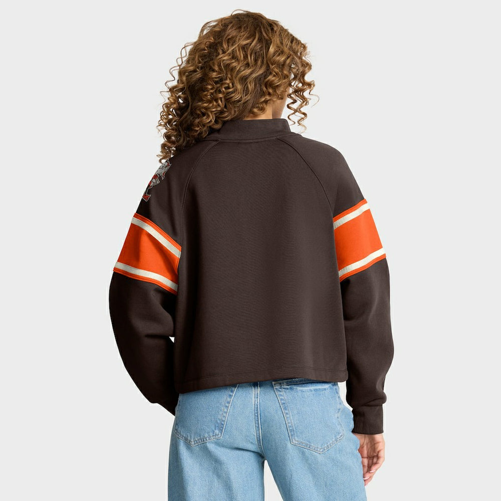 Cleveland Browns Oversized Hometown Toss Sweep Mock Neck Pullover | NFL New