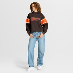Cleveland Browns Oversized Hometown Toss Sweep Mock Neck Pullover | NFL New