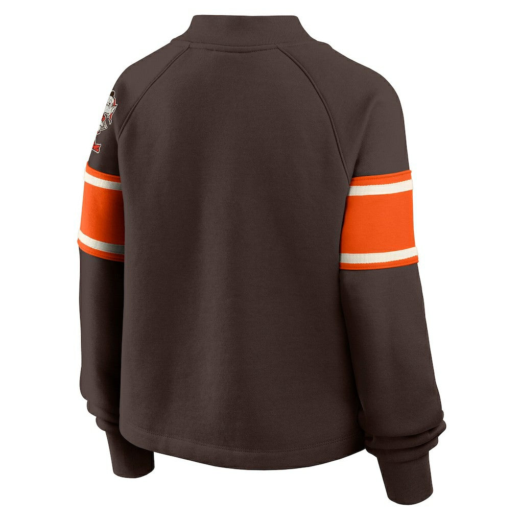 Cleveland Browns Oversized Hometown Toss Sweep Mock Neck Pullover | NFL New