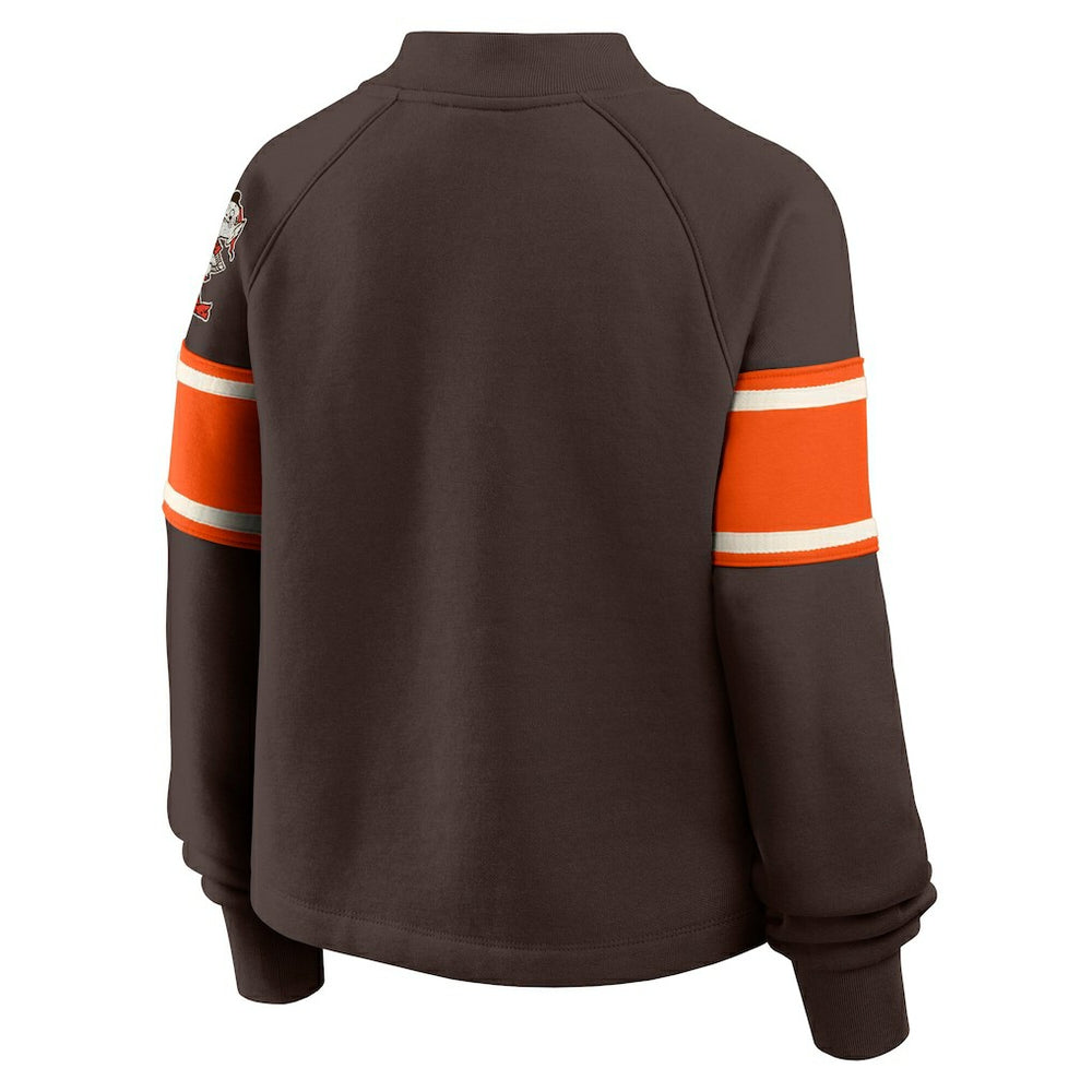 Cleveland Browns Oversized Hometown Toss Sweep Mock Neck Pullover | NFL New