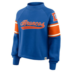 Denver Broncos Oversized Hometown Toss Sweep Mock Neck Pullover | NFL New