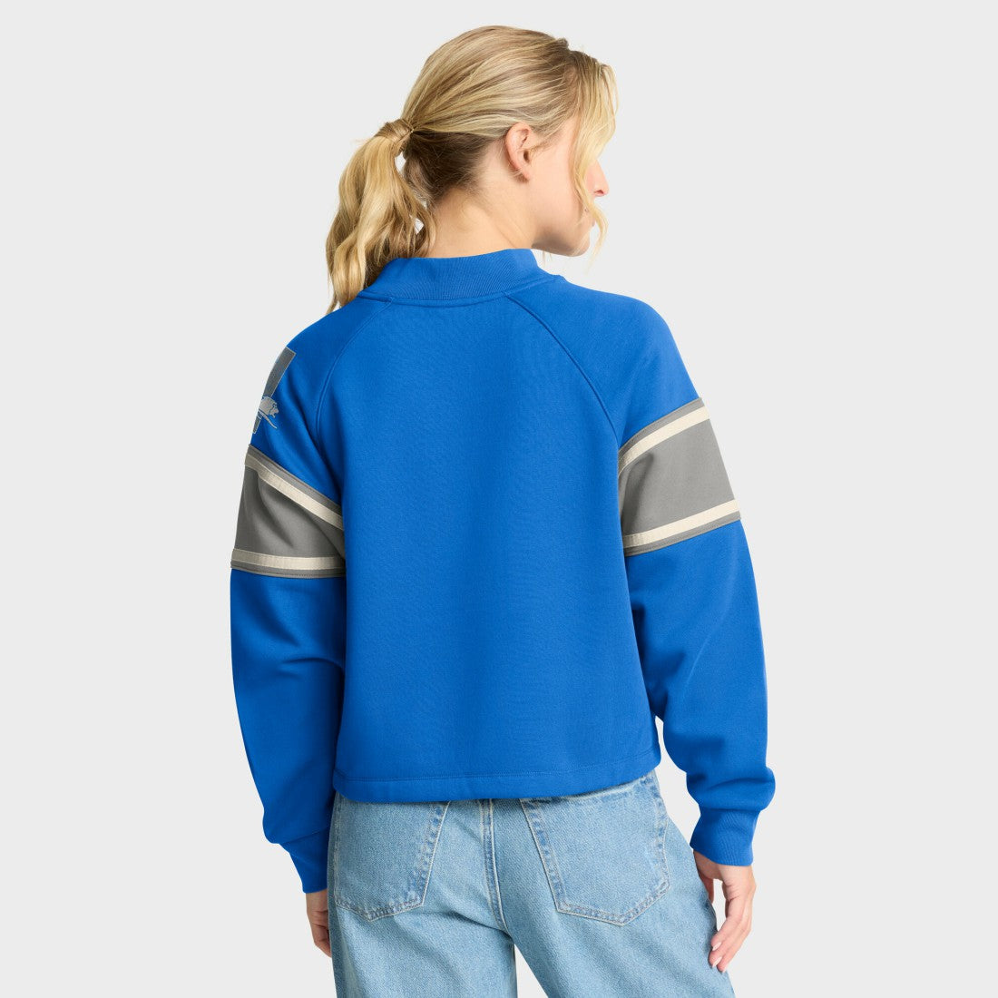 Detroit Lions Oversized Hometown Toss Sweep Mock Neck Pullover | NFL On sale