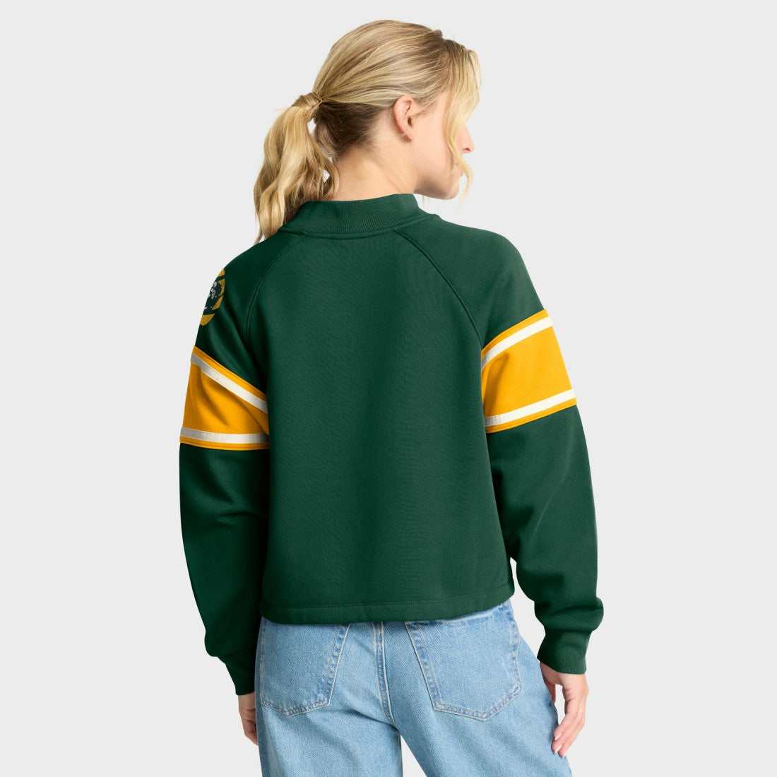 Green Bay Packers Oversized Hometown Toss Sweep Mock Neck Pullover | NFL US
