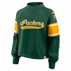 Green Bay Packers Oversized Hometown Toss Sweep Mock Neck Pullover | NFL US