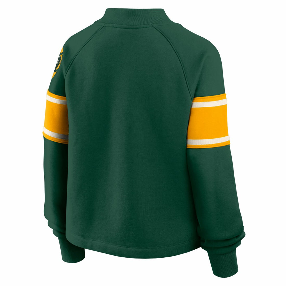 Green Bay Packers Oversized Hometown Toss Sweep Mock Neck Pullover | NFL US