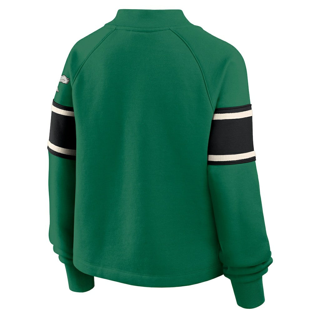 Philadelphia Eagles Oversized Hometown Toss Sweep Mock Neck Pullover | NFL New