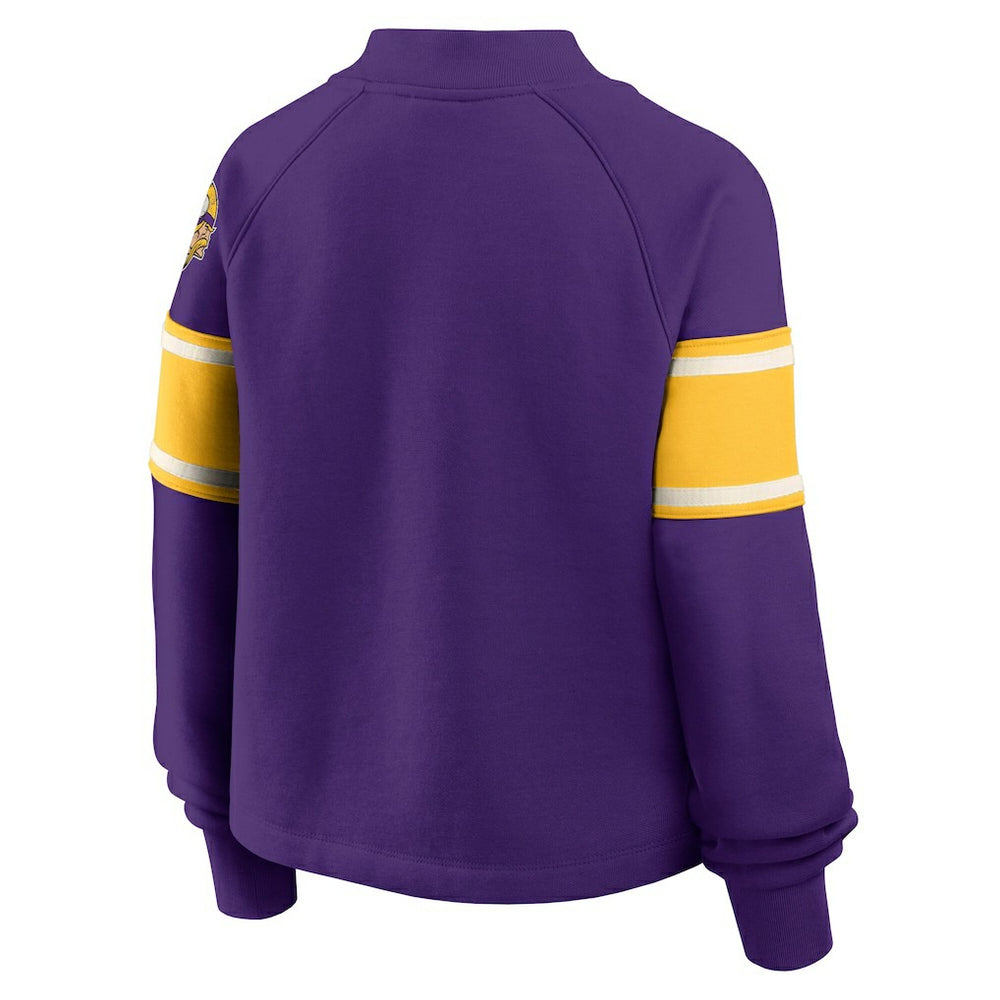 Minnesota Vikings Oversized Hometown Toss Sweep Mock Neck Pullover | NFL Sale