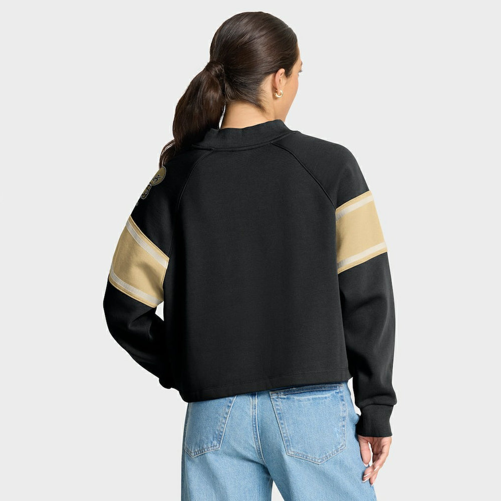 New Orleans Saints Oversized Hometown Toss Sweep Mock Neck Pullover | NFL Discount