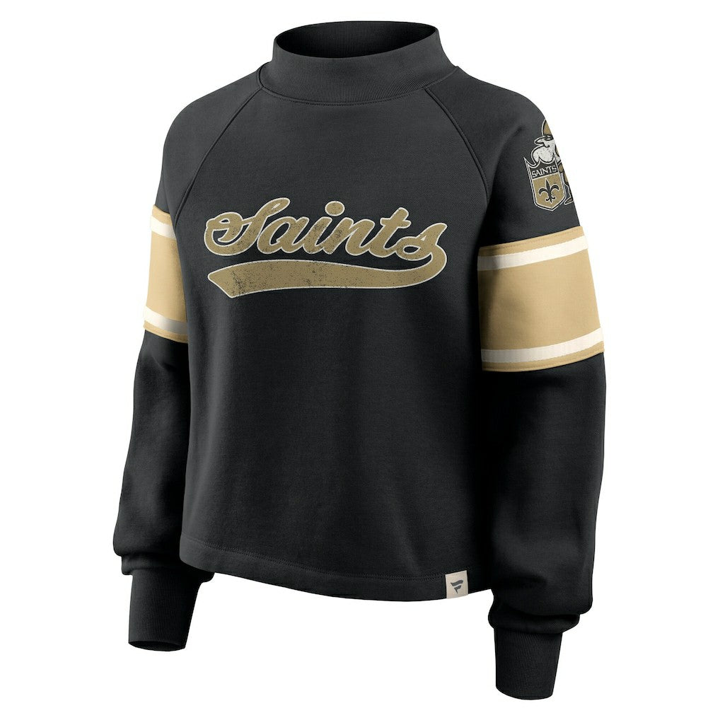 New Orleans Saints Oversized Hometown Toss Sweep Mock Neck Pullover | NFL Discount