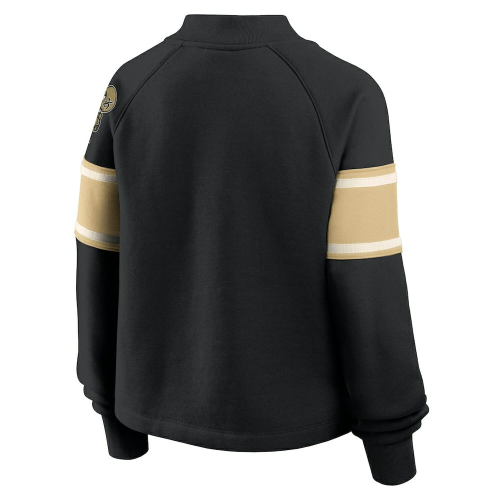 New Orleans Saints Oversized Hometown Toss Sweep Mock Neck Pullover | NFL Discount