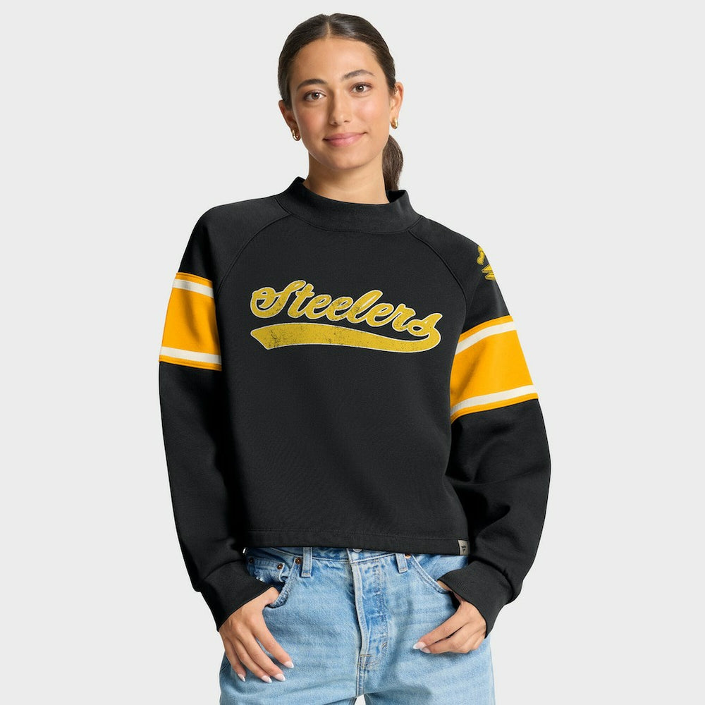 Pittsburgh Steelers Oversized Hometown Toss Sweep Mock Neck Pullover | NFL Hot