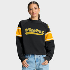 Pittsburgh Steelers Oversized Hometown Toss Sweep Mock Neck Pullover | NFL Hot