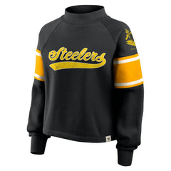 Pittsburgh Steelers Oversized Hometown Toss Sweep Mock Neck Pullover | NFL Hot