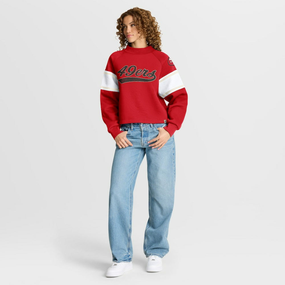 San Francisco 49ers Oversized Hometown Toss Sweep Mock Neck Pullover | NFL New
