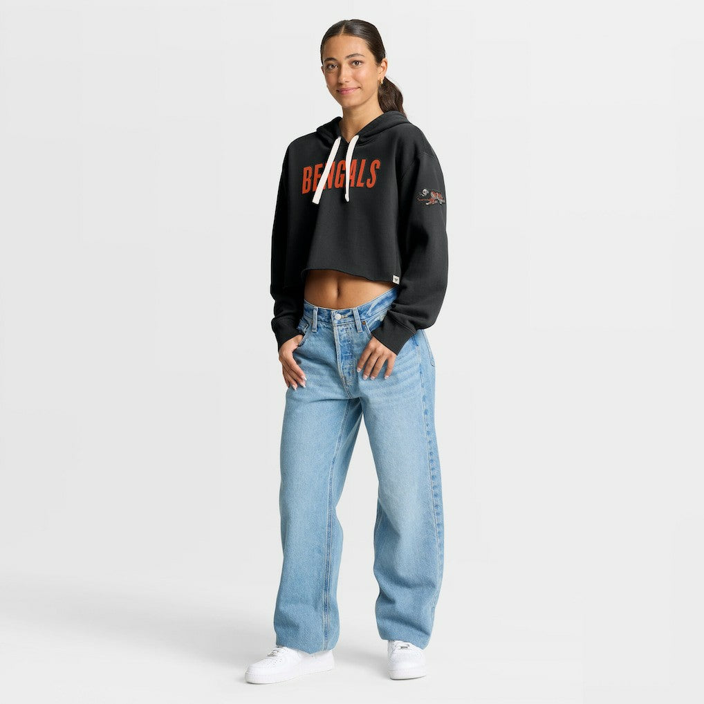 Cincinnati Bengals Women's Oversized Hometown Heritage Cropped Hoodie | NFL US