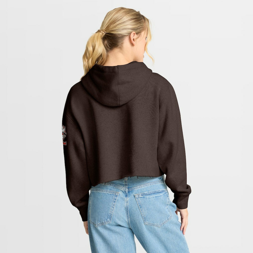 Cleveland Browns Women's Oversized Hometown Heritage Cropped Hoodie | NFL On sale