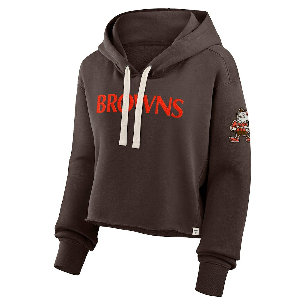 Cleveland Browns Women's Oversized Hometown Heritage Cropped Hoodie | NFL On sale