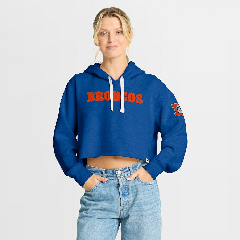Denver Broncos Women's Oversized Hometown Heritage Cropped Hoodie | NFL US