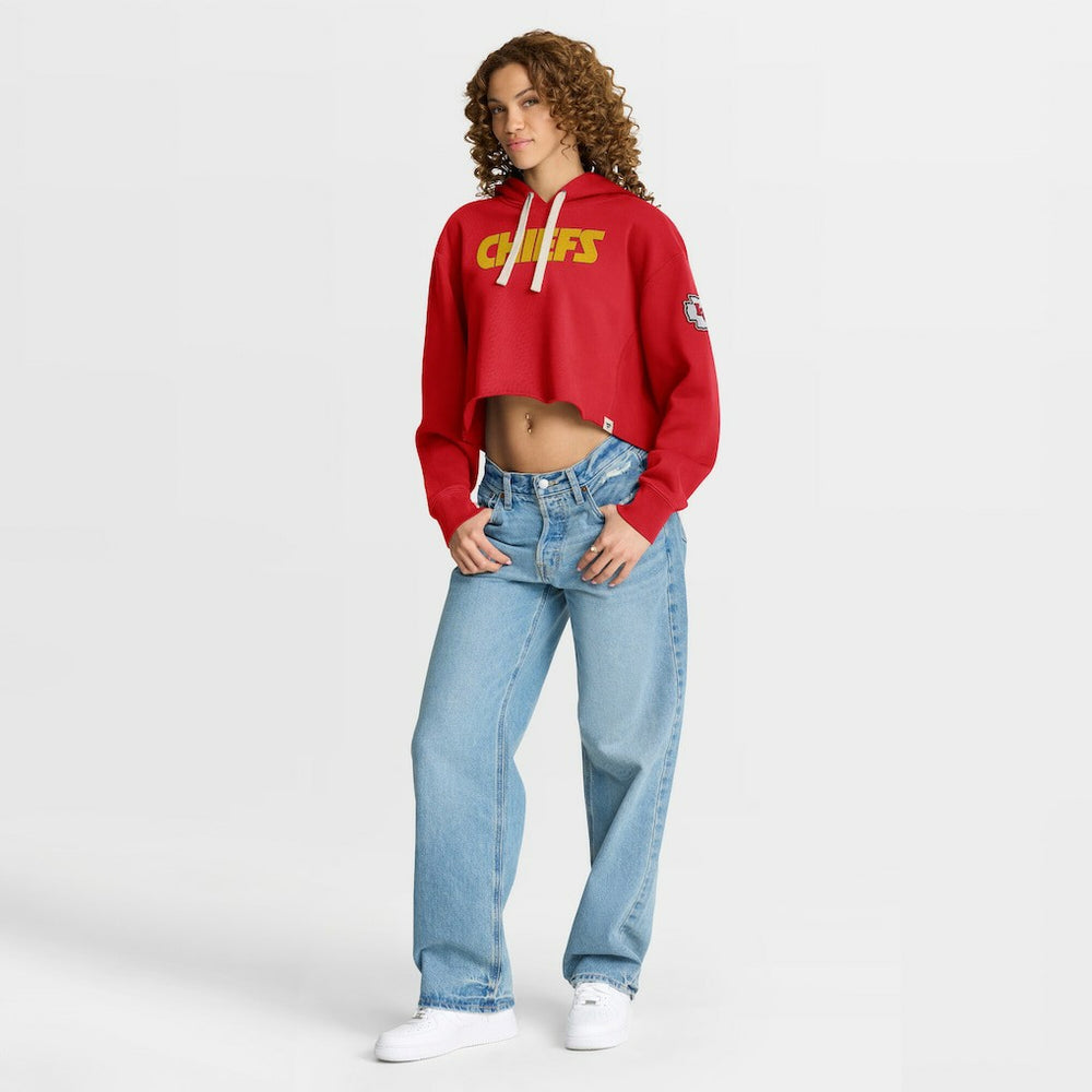 Kansas City Chiefs Women's Oversized Hometown Heritage Cropped Hoodie | NFL Discount