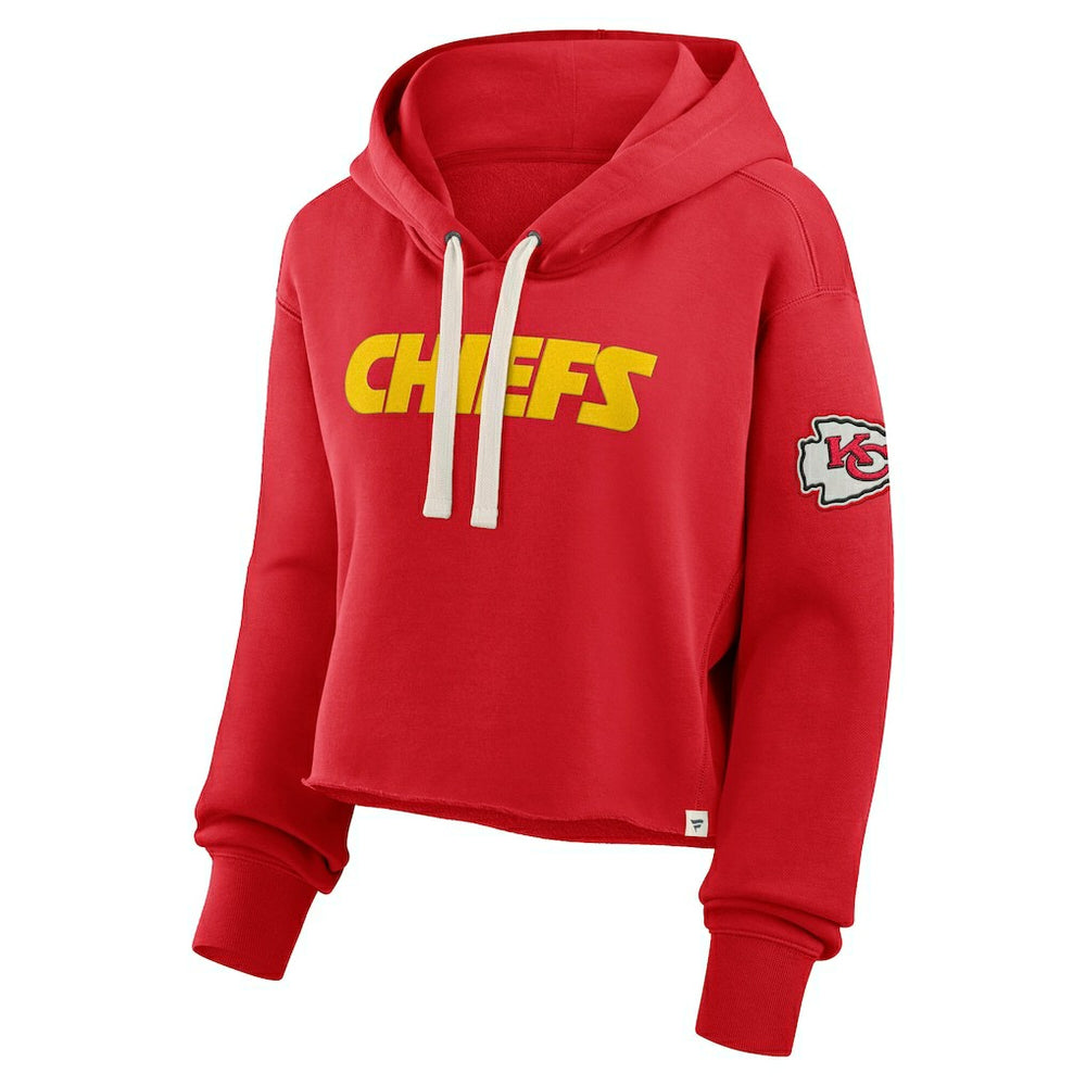 Kansas City Chiefs Women's Oversized Hometown Heritage Cropped Hoodie | NFL Discount