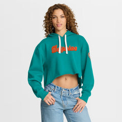 Miami Dolphins Women's Oversized Hometown Heritage Cropped Hoodie | NFL New